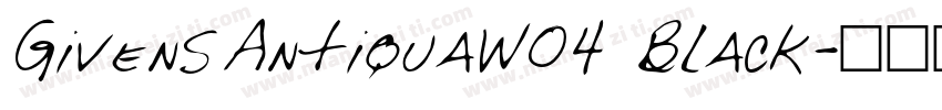 GivensAntiquaW04 Black字体转换